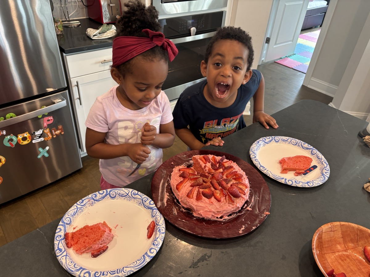 Strawberry cake celebration