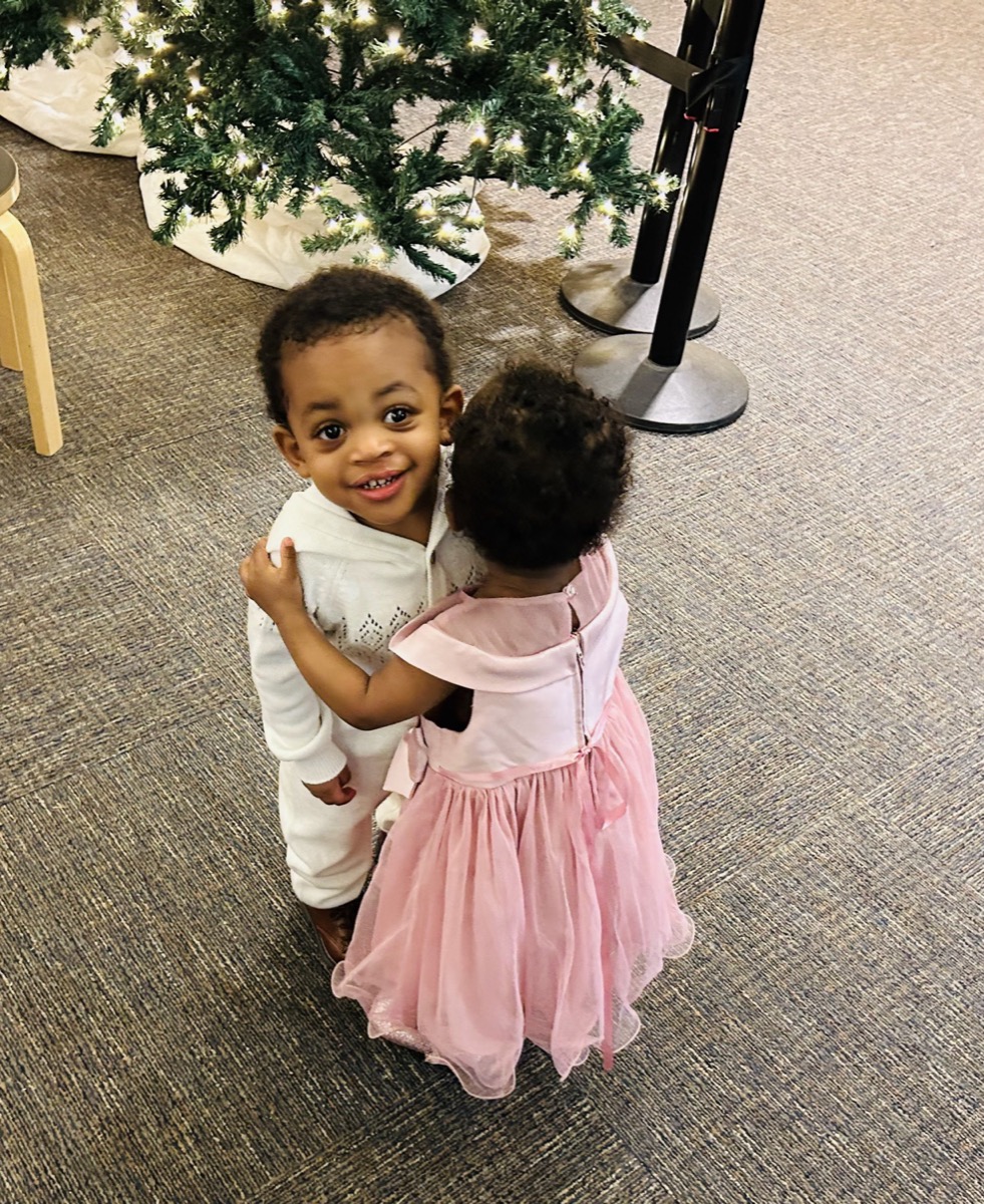 Christmas tree hugs
